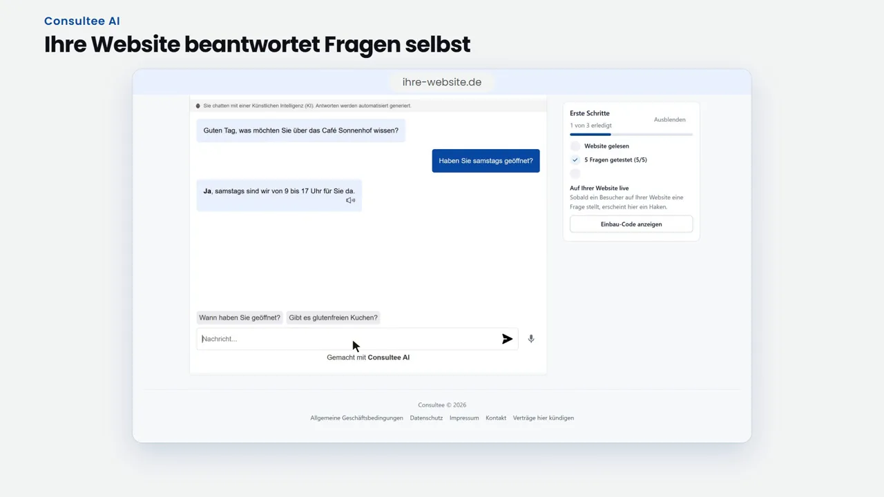 Video: KI-Assistent einrichten und auf der Website einbinden